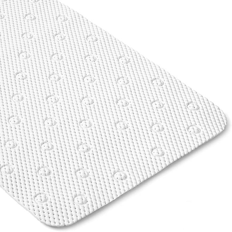 Badkarsmatta, Halkskydd, SOFT PADDED BATH MAT, 91 x 45 cm, Vit