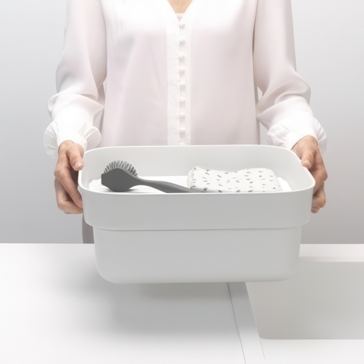 Balja med Diskunderlägg, BRABANTIA WASHING UP BOWL, 34,4 x 37,4 x H 16 cm, Ljusgrå