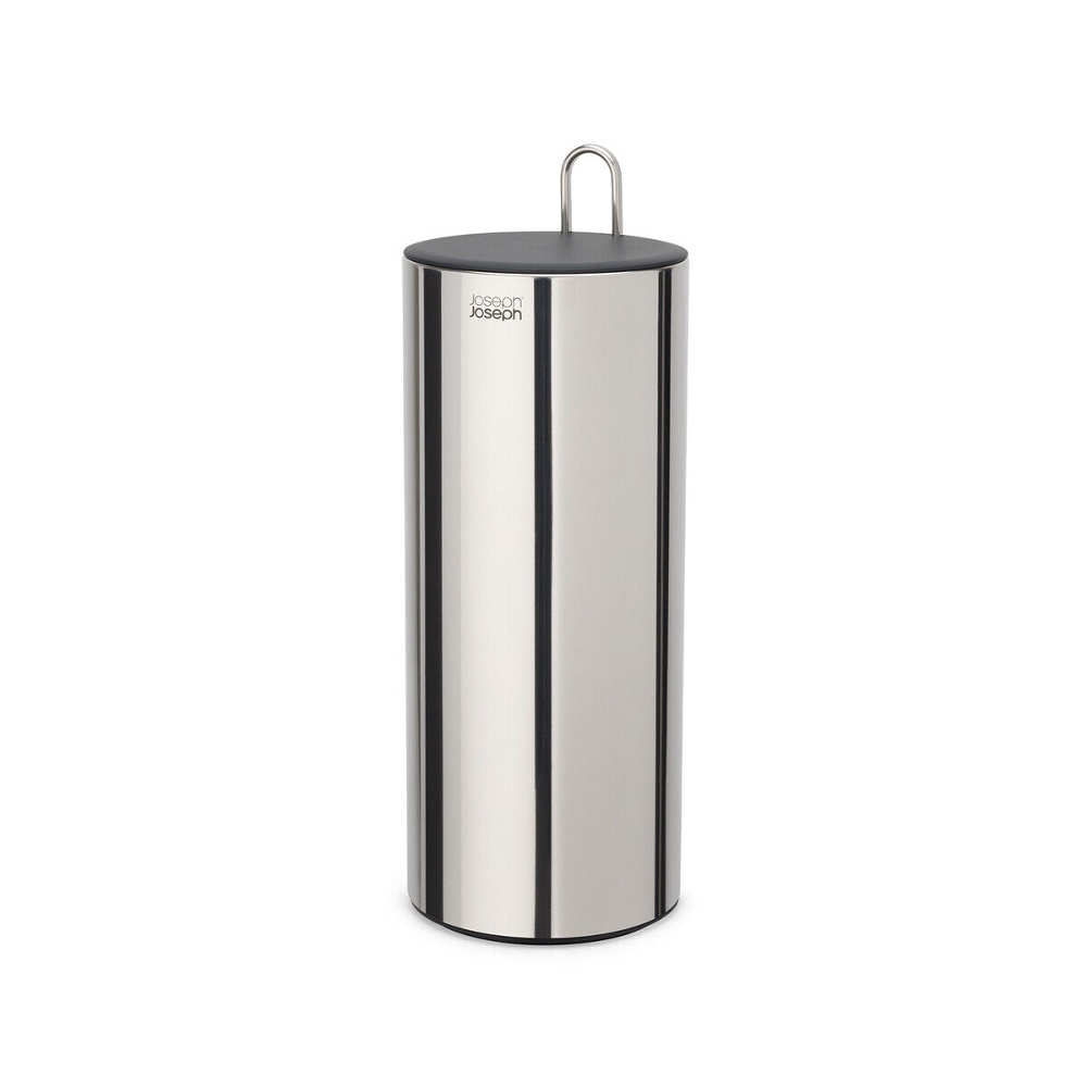 Behållare för extra toarullar, EASYSTORE LUXE, Joseph Joseph, Ã˜ 15,6 x H 41,4 cm, Rostfritt Stål