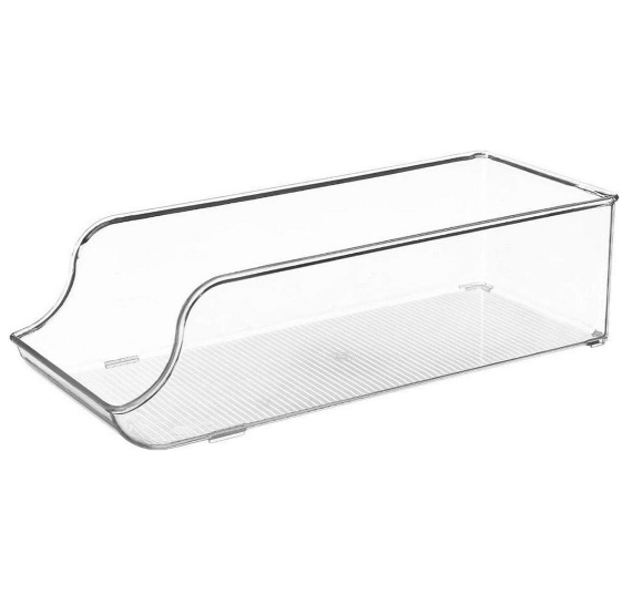 Behållare för ölburkar och konserver, RANGEMENT FRIGO, 35 x 13 x H 9,5 cm, Klar