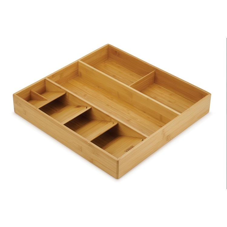 Bestick- & Redskapslåda, 8 fack, DRAWERSTORE BAMBU, Joseph Joseph, 40 x 38,5 x H 6,5 cm , Natur