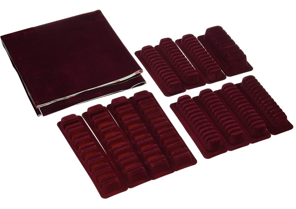 Bestickförvaring, för 114 bestick, CUTLERY ORGANIZER, Vinröd