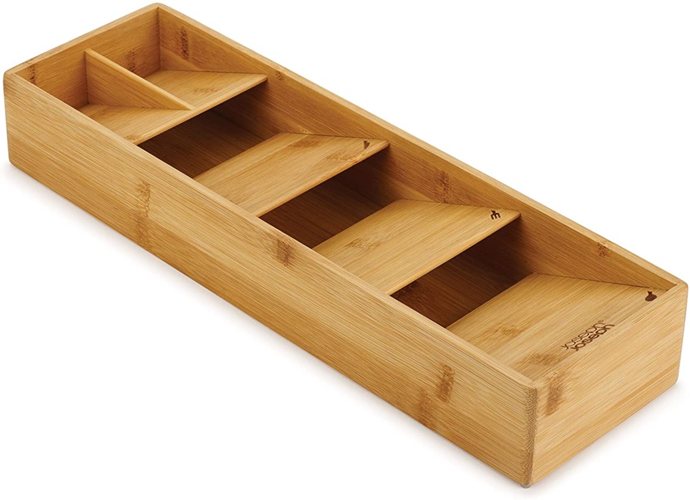 Besticklåda i Bambu, 5 fack, DRAWERSTORE BAMBOO Joseph Joseph, 39,8 x 12,2 x H 6 cm, Natur