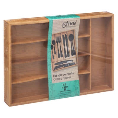 Besticklåda i Bambu, Låg, SMALL CUTLERY HOLDER, 34 x 25 x H 4,3 cm, Natur