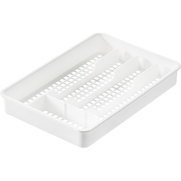 Besticklåda, 5 fack, Liten, GASTROMAX, 33 x 23 x H 5 cm, Vit