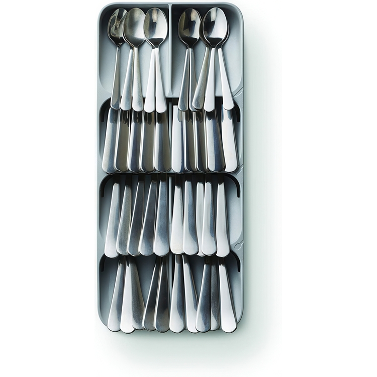 Besticklåda, 8 fack, DRAWERSTORE COMPACT TWIN, Joseph Joseph, 39 x 17,5 x H5,5cm, Grå