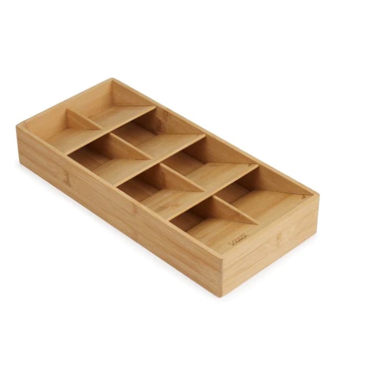 Besticklåda, 8 fack, LARGE DRAWERSTORE BAMBOO, Joseph Joseph, 38,4 x 17,5 x H 6 cm, Natur