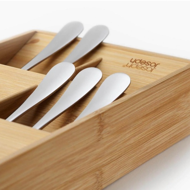 Besticklåda, 8 fack, LARGE DRAWERSTORE BAMBOO, Joseph Joseph, 38,4 x 17,5 x H 6 cm, Natur