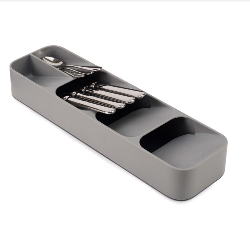 Besticklåda, Smal, 5 fack, DRAWERSTORE COMPACT, Joseph Joseph, 39,8 x 11,4 x H5,8 cm, Grå
