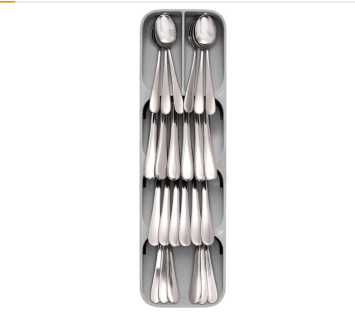 Besticklåda, Smal, 5 fack, DRAWERSTORE COMPACT, Joseph Joseph, 39,8 x 11,4 x H5,8 cm, Grå