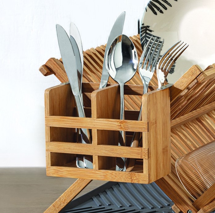 Bestickställ i Bambu, BAMBOO CUTLERY HOLDER, 16 x 10 x H 12,5 cm, Natur
