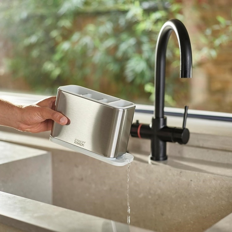 Bestickställ, SURFACE CUTLERY DRAINER, Joseph Joseph, Rostfritt / Ljusgrå