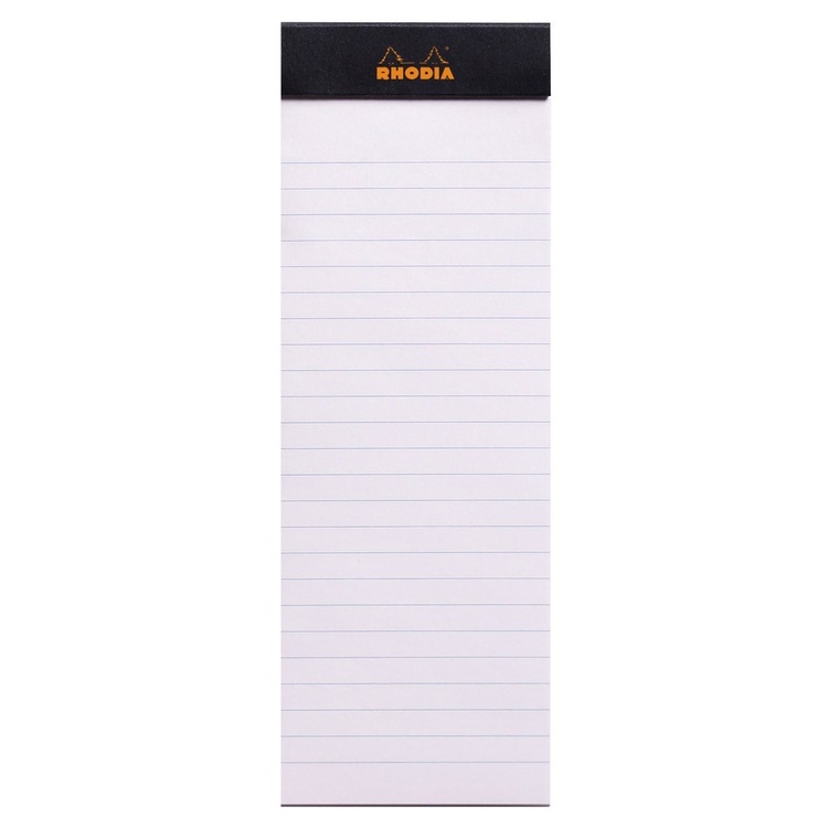 Block, Linjerat, RHODIA TO DO PAD, 7,4 x H 21 cm, Svart