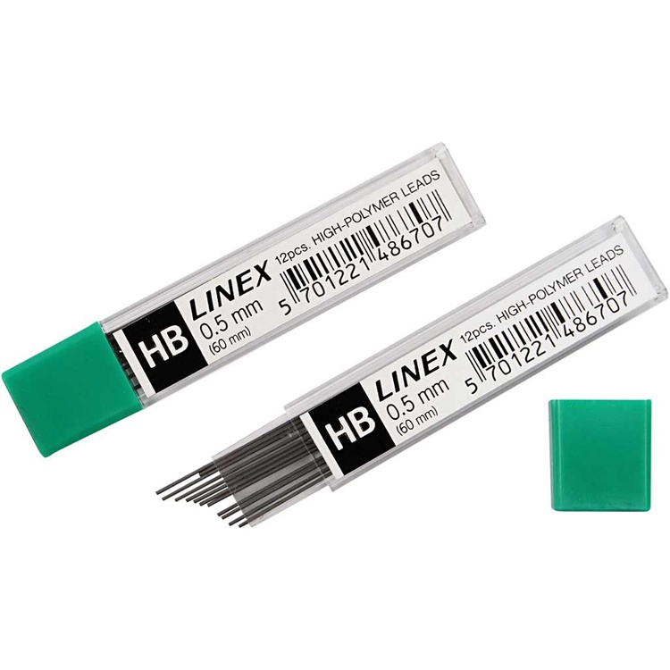 Blyertsstift, LINEX HB 0,5 mm, Grå