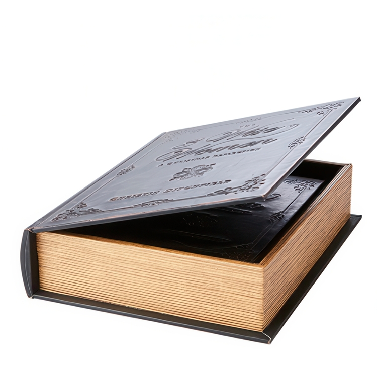 Boklåda, Dold Förvaring, WISE WOMEN, SMALL, 20 x 15 x H 4 cm, Mörkbrun