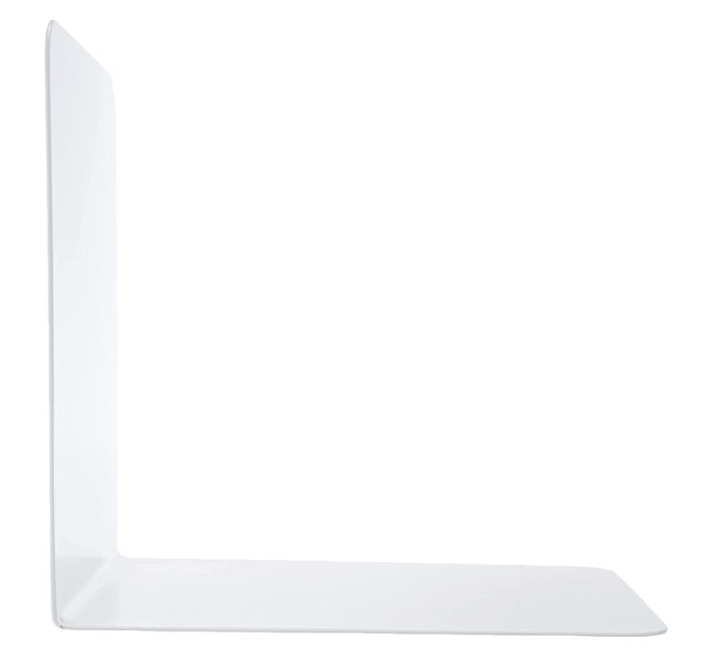 Bokstöd i metall, 2 st, ALBERT CLASSIC, 12,5 x 14 x H 14 cm, Vita