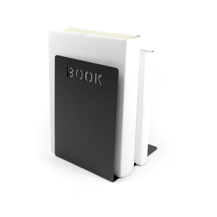 Bokstöd i metall, BOOK, 12 x 12 x H 18 cm, Svart