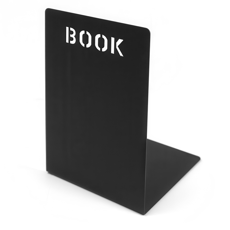 Bokstöd i metall, BOOK, 12 x 12 x H 18 cm, Svart