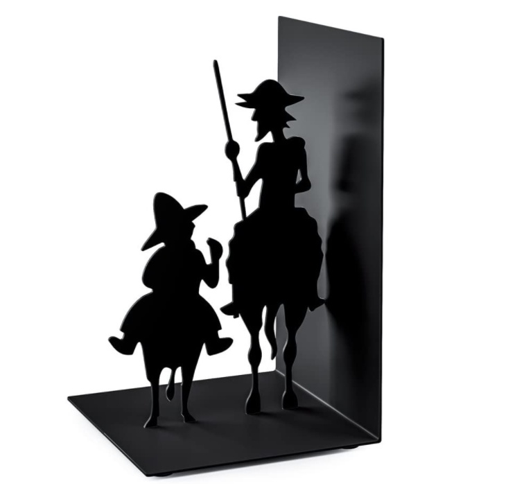 Bokstöd i metall, DON QUIJOTE, 10 x 10 x H 17, Svart