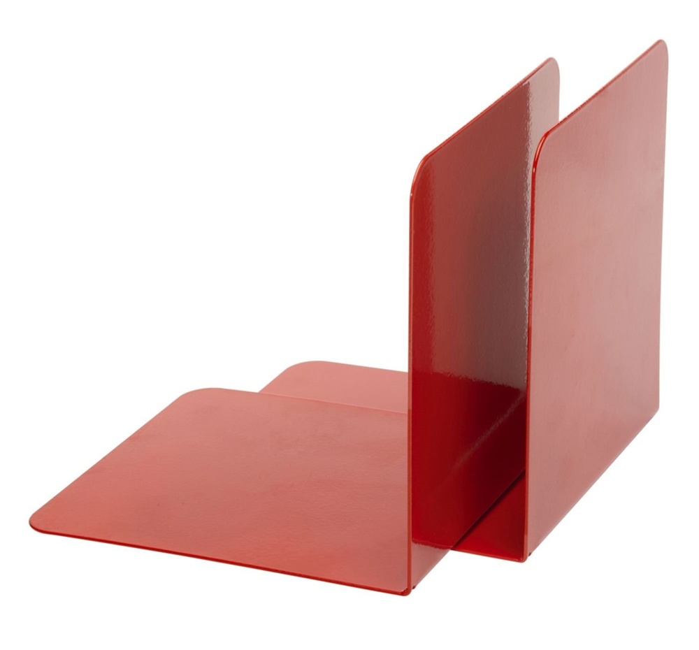Bokstöd i metall, 2 st, ALBERT CLASSIC, 12,5 x 14 x H14 cm, Röda