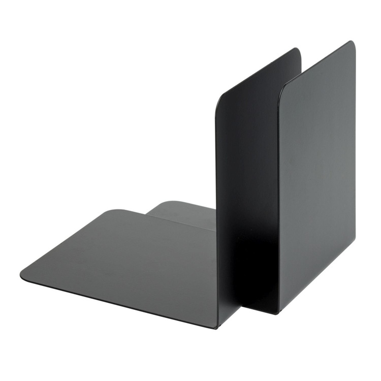 Bokstöd i metall, 2 st. ALBERT CLASSIC, 12,5 x 14 x H14 cm, Svarta