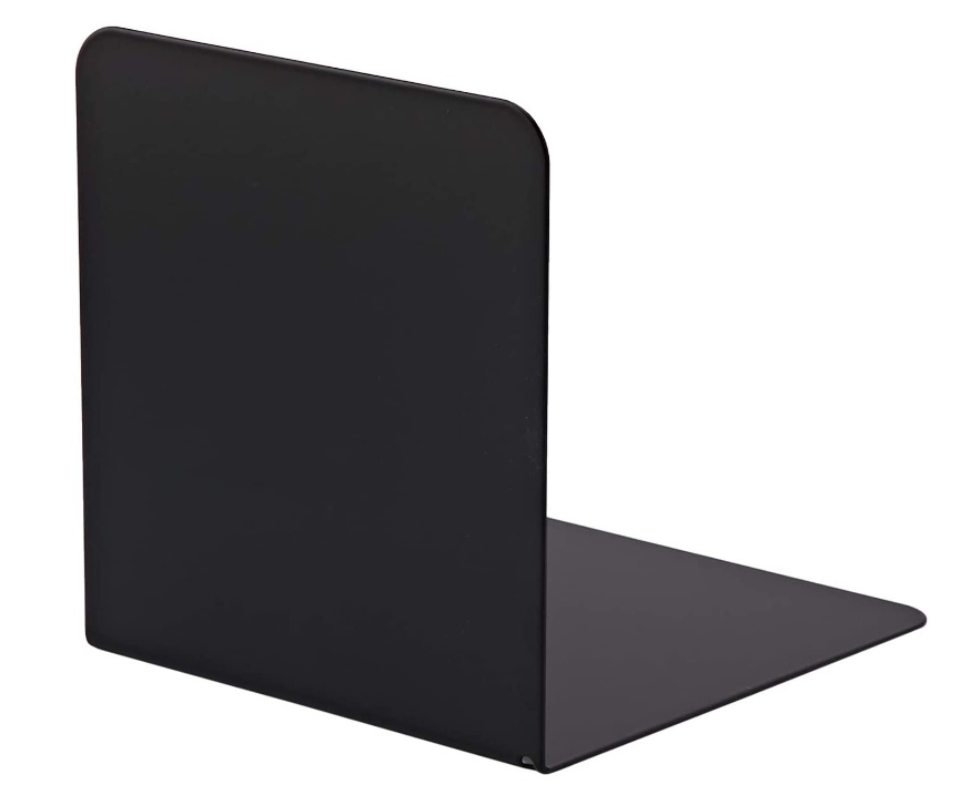 Bokstöd i metall, 2 st. ALBERT CLASSIC, 12,5 x 14 x H14 cm, Svarta