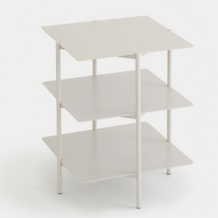 Bord med förvaring, Metall, UMBRA TIER SIDE TABLE, 42 x 42 x H 54 cm, Grå