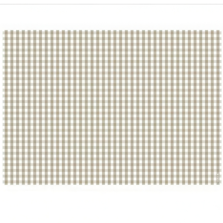 Bordstabletter i papper, 50 ark, VICHY BEIGE, 42 x 30 cm, Beige / vit