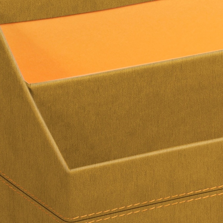 Brevställ i konstläder, RHODIA RHODIARAMA, 26 x 10,5 x H14 cm, Guld / Orange