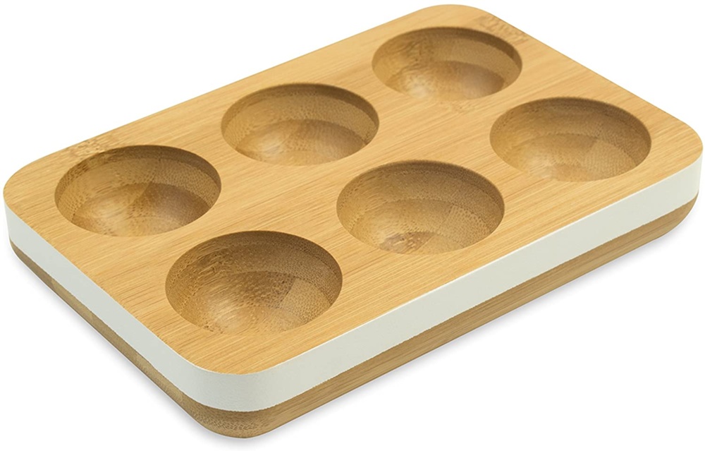 Bricka för 6 Ã„gg, Bambu, PEBBLY ECO EGG TRAY, 17,5 x 12 cm, Natur