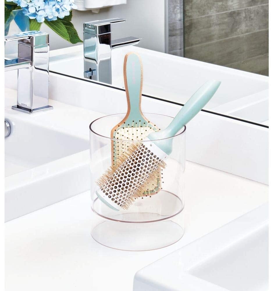 Burk för Diadem, hårband & borstar, HAIR ACCESSORY HOLDER, Ã˜ 14 x H17 cm, Transparent