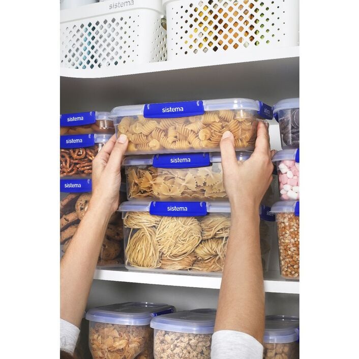 Burk för muffins, 3,5 L, KLIP IT PLUS BAKERY BOX, Klar / Blå