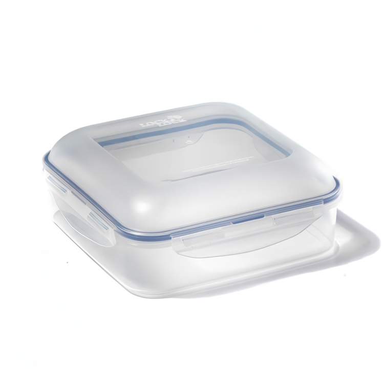 Burk för ost, 1,7 L, LOCK & LOCK FRESH , 22 x 22 x H 9 cm, Klar / Blå