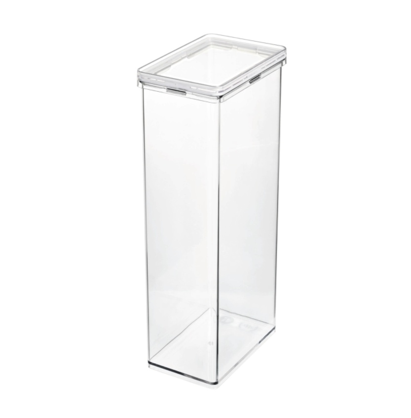 Burk för spagetti, 3,3 L, THE HOME EDIT PASTA CANISTER, 10,2 x 15,2 x H31 cm, Transparent