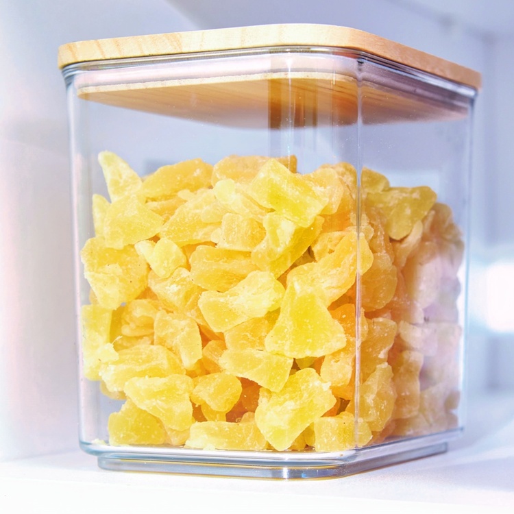 Burk för torrvaror, 2 L, PANSINO RPET MEDIUM CANISTER, 16 x 12 x H 15,5 cm , Transparent / Natur