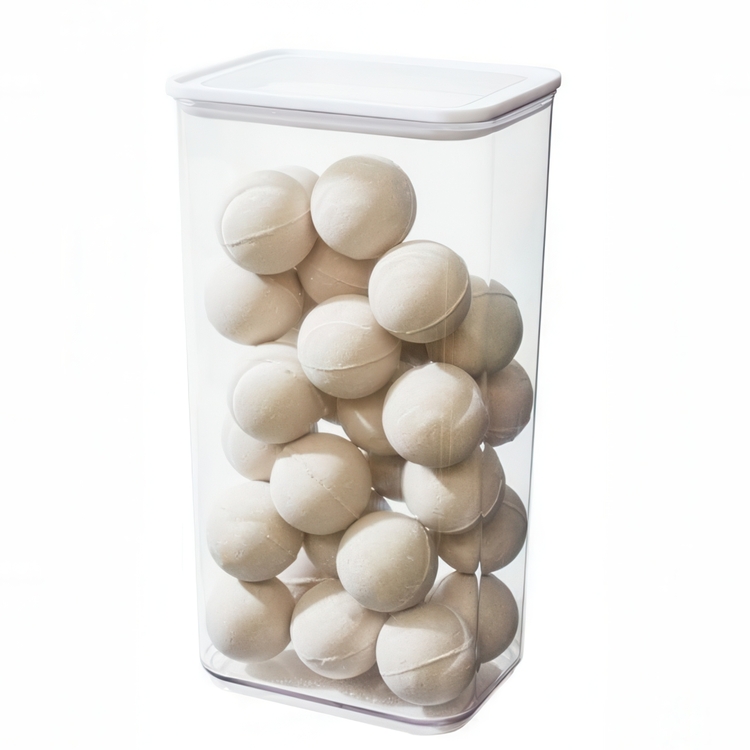 Burk för torrvaror, 4 L, PANSINO ECOZEN XL CANISTER, 16 x 12 x H 30,5 cm , Transparent / Vit