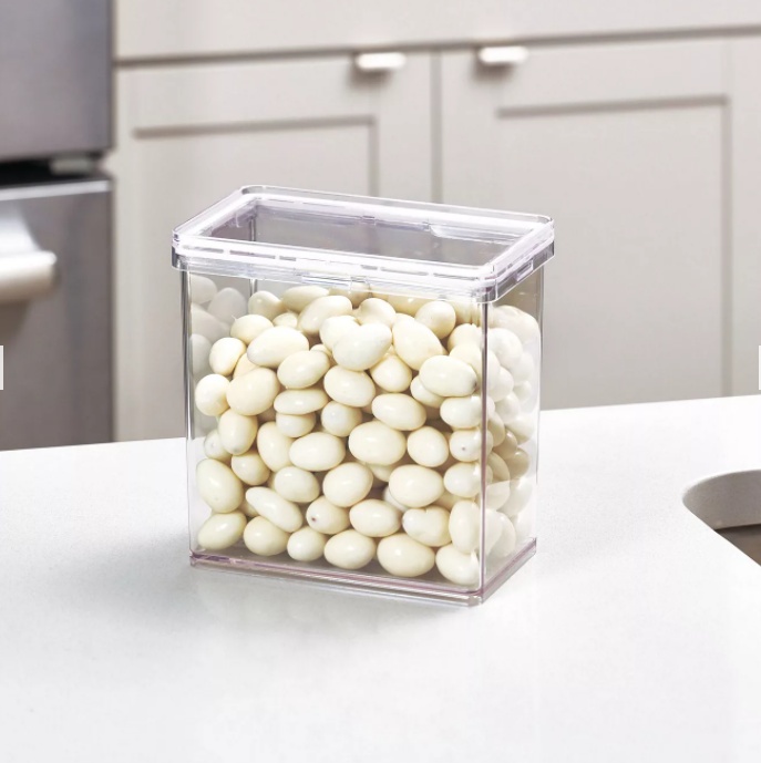 Burk för torrvaror, 1,4 L, THE HOME EDIT MEDIUM CANISTER, 10,2 x 15,2 x H 15,6 cm , Transparent