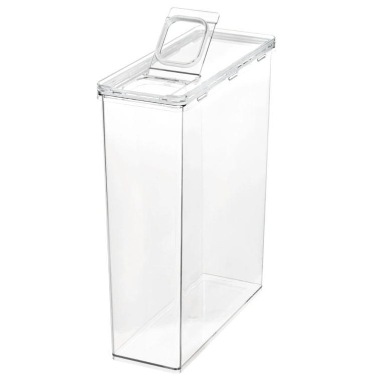 Burk för torrvaror, 5,6 L, Med flip-lock, THE HOME EDIT CEREAL CANISTER, 10,2 x 25,4 x H 31 cm, Klar
