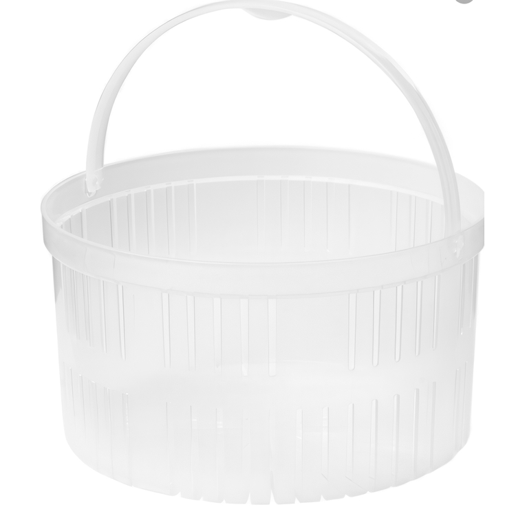 Burk med sil, 1,5 L, Rund, KLIP IT, Ø 17 x H 11 cm, Klar / Blå