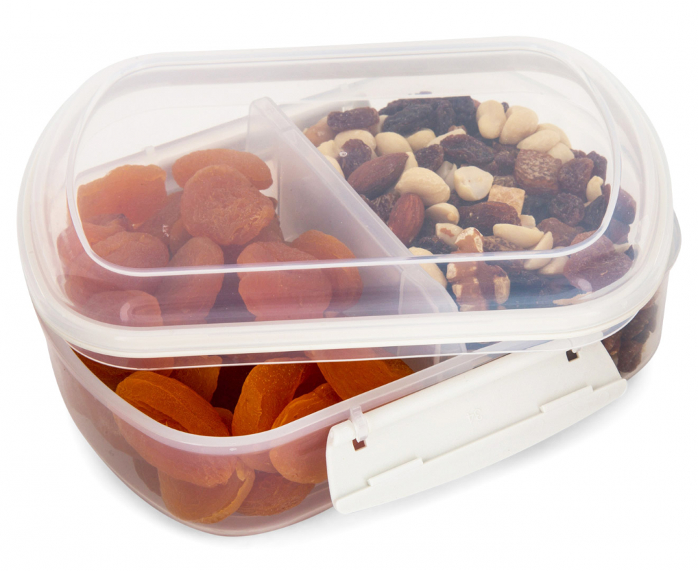 Burk tvådelad, 630 ml, SISTEMA BAKE IT CLEAR SPLIT, Klar / Vit