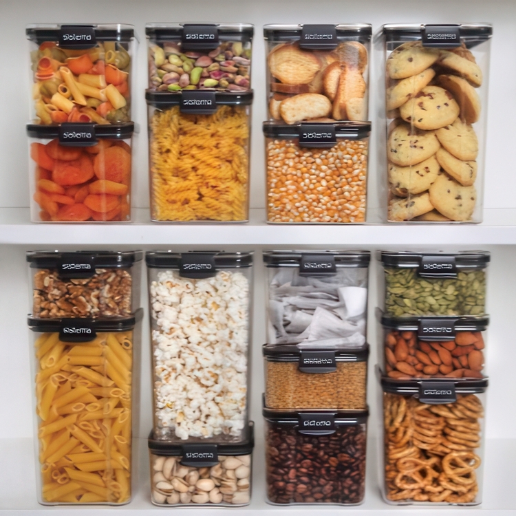 Burk, 0,46 liter, TRITAN ULTRA SQUARE, Klar / Svart