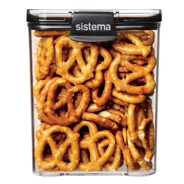 Burk, 0,92 liter, TRITAN ULTRA SQUARE, Klar / Svart