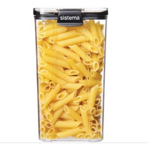 Burk, 1,3 liter, TRITAN ULTRA SQUARE, Klar / Svart