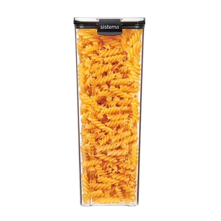 Burk, 1,9 Liter, TRITAN ULTRA SQUARE, Klar / Svart