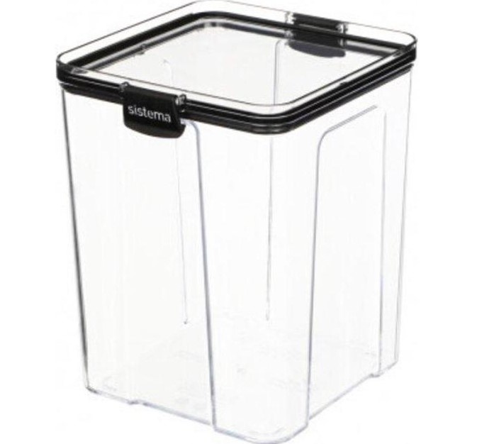 Burk, 2,75 Liter, TRITAN ULTRA LARGE SQUARE, Klar / Svart