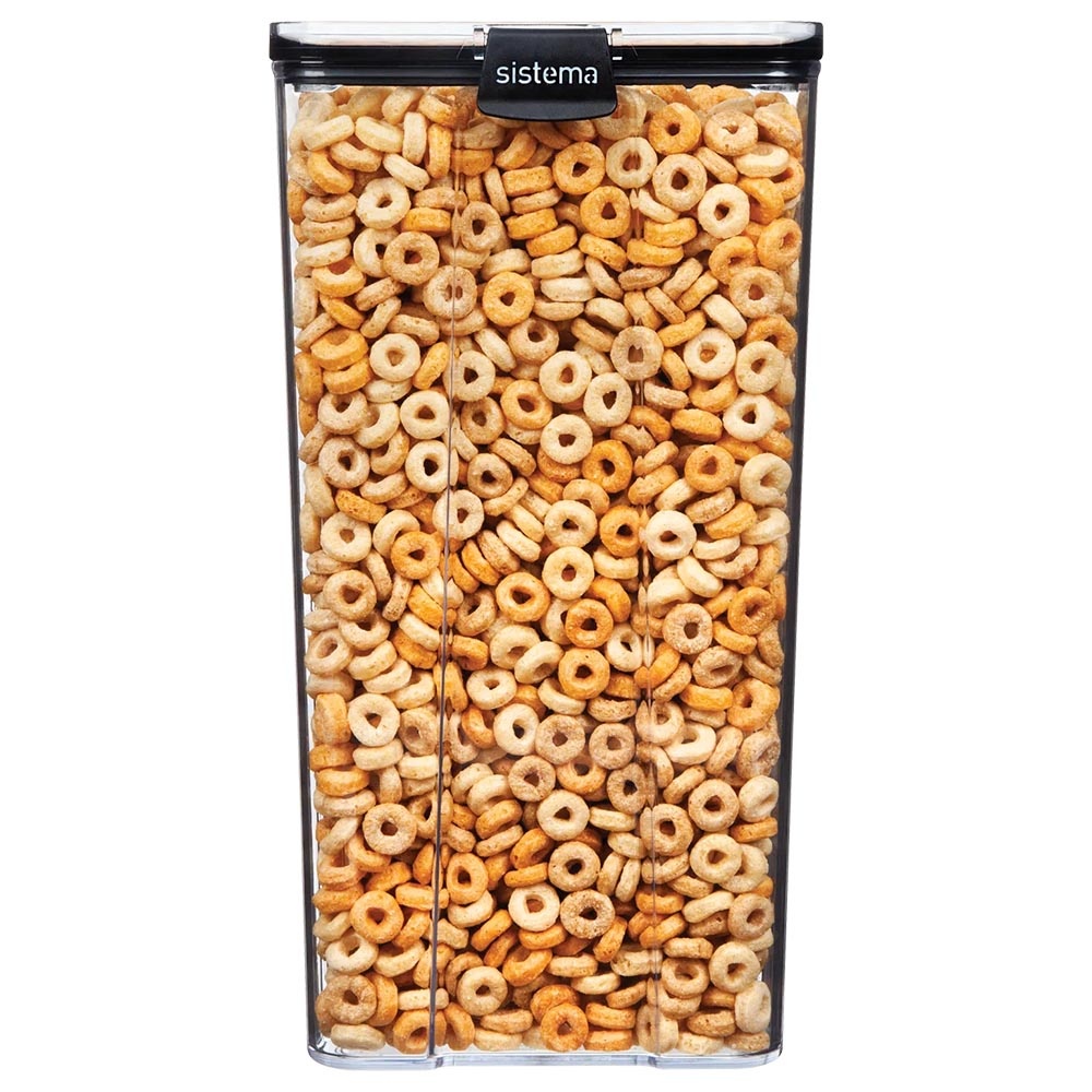 Burk, 4 Liter, TRITAN ULTRA LARGE SQUARE, Klar / Svart