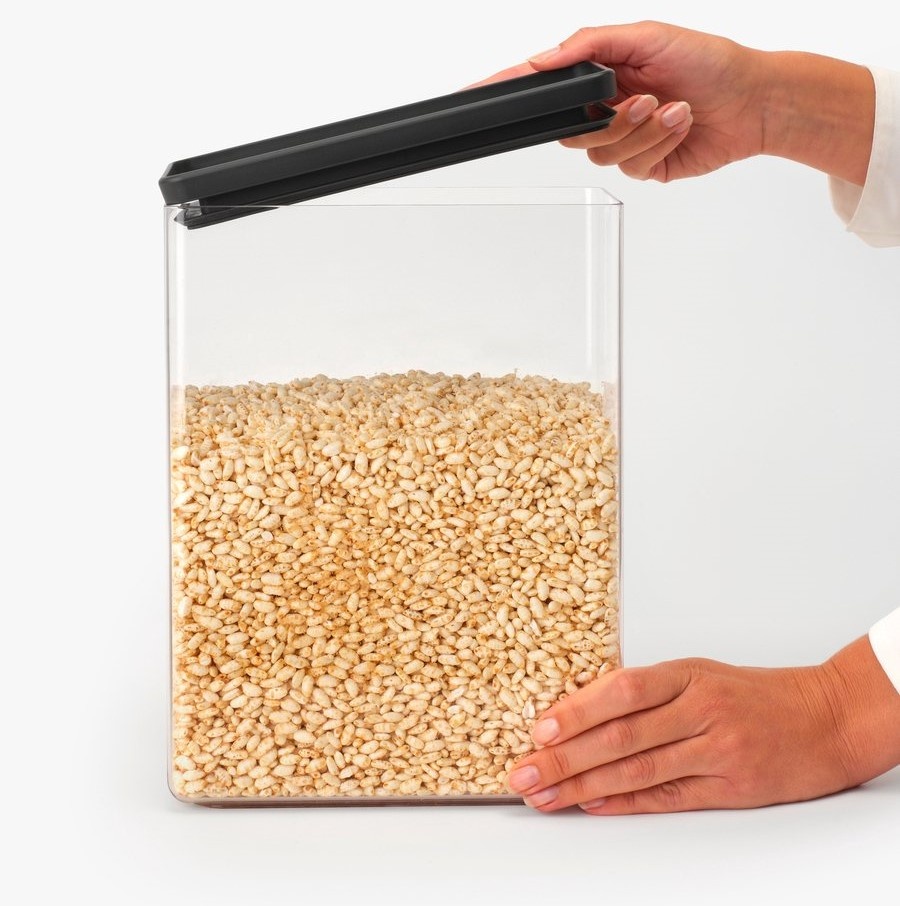 Burk 5,4 L TASTY+ XL RECTANGULAR CANISTER Brabantia Klar / Mörkgrå