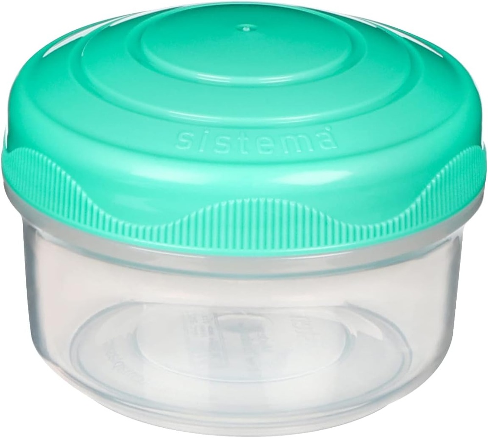 Burkar för mellanmål, 130 ml, 3 st, SISTEMA MINI BITES, Mint / Blå