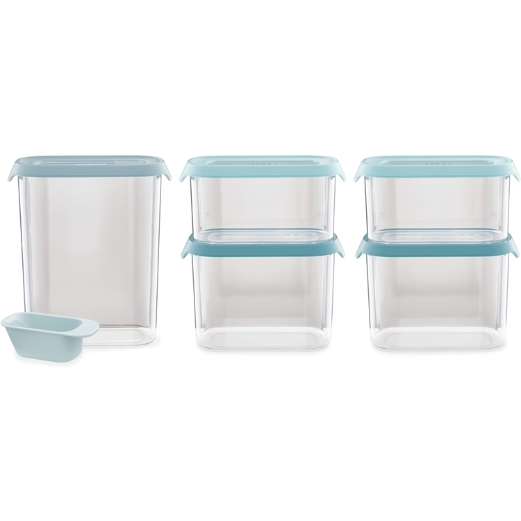Burkar för torrförvaring, 5 st, CUPBOARD-STORE CONTAINER SET, Joseph Joseph, Klar / Blå