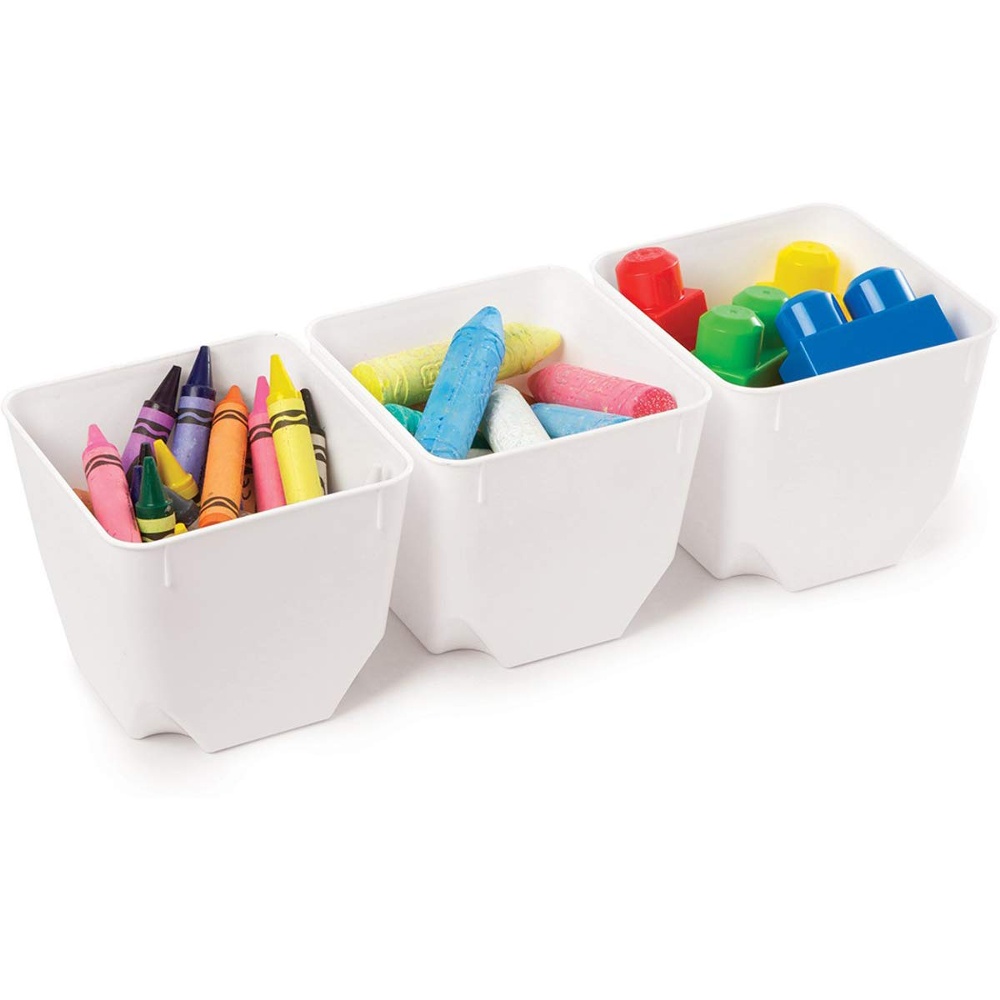 Burkar med Lock, Set med 3, SISTEMA ORGANISER TUB, 14 x 14 x H 11 cm, Black